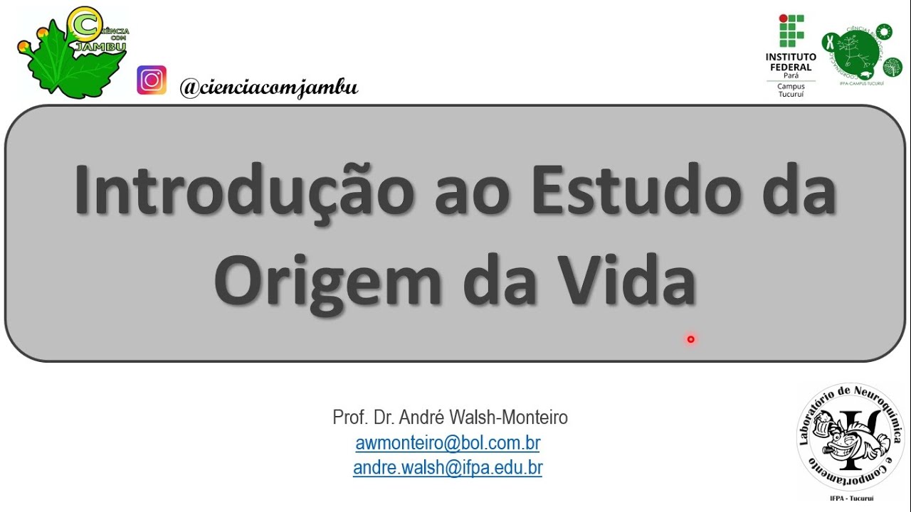 Origem da Vida (E.M./ENEM): Introdução ao Estudo, aula 1