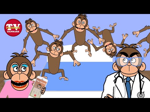 Fem små aber hoppede i sengen (2024) | Danske børnesange