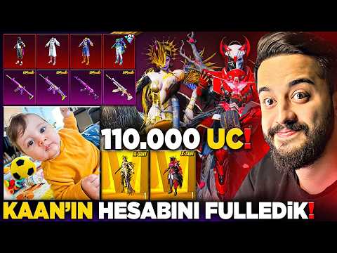 OĞLUMUN HESABINI 110.000 UC FULLEDİK! PUBG Mobile