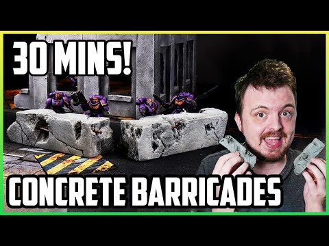 Speed Build Concrete Barricades For Warhammer 40k