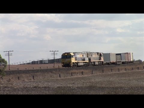 Australian Trains: Double NR Class at Murtoa.  Thur 10/05/12