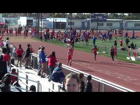 FSG 100m Heat 2 vs Troy 3-14-18 - Los Alamitos Girls