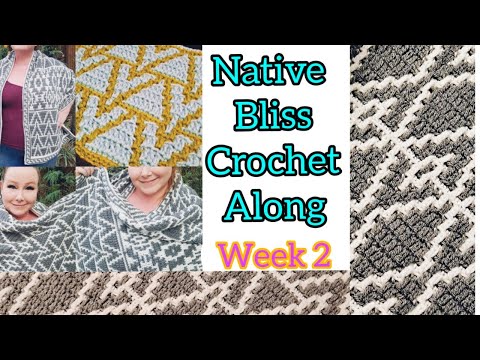 Native Bliss Mosaic Crochet Along Shawl / Blanket / Scarf - Week 2 - Pattern # 2