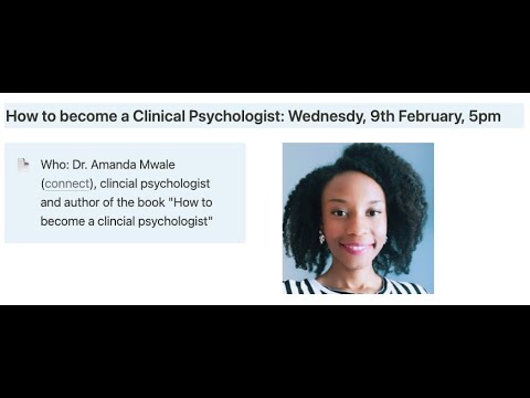 How to become a clinical psychologist (Amanda Mwale)