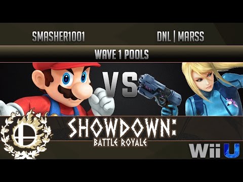 Showdown Battle Royale Wave 1 Pools - Smasher1001 (Mario, Mega Man) vs DNL | Marss (Zero Suit Samus)