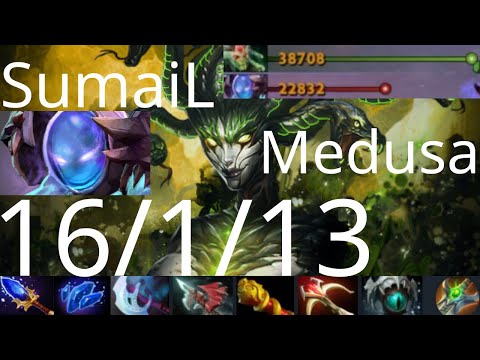 SumaiL Medusa vs Arc Warden, Razor, Slardar - lv16 vs lv12 carry no tome - dota2