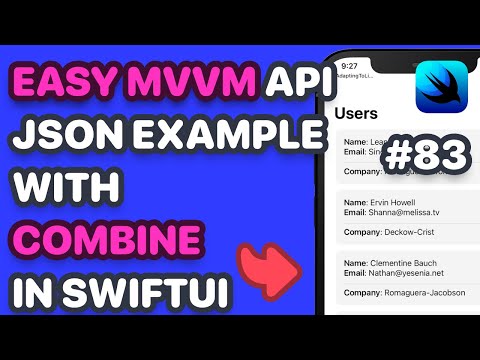 SwiftUI Easy MVVM API JSON Example with Combine (Swift Combine API Example) thumbnail