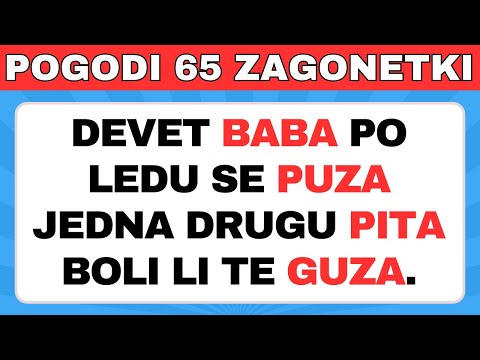 Narodne zagonetke – Možeš li da pogodiš svih 65? 🧠🔥
