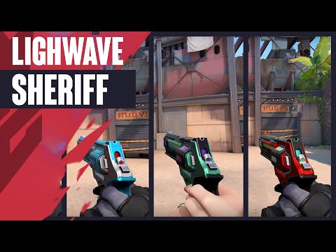 Lightwave Sheriff Skin Showcase - Valorant Battlepass Skins
