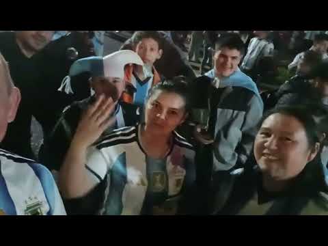 Festejo de la selección Argentina en Apostoles Misiones 