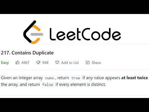 LeetCode Contains Duplicate (217) Solution Explained