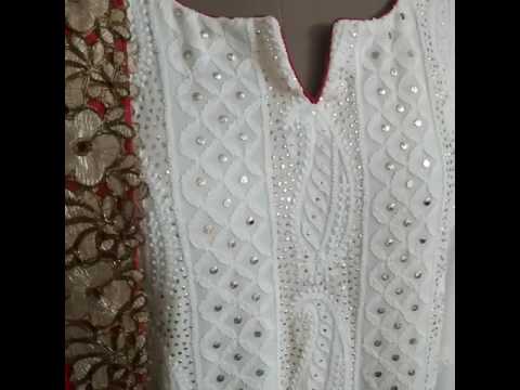 Designer chikankari suits for women