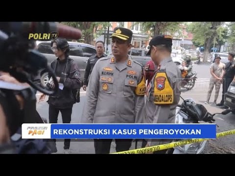 POLRES LUMAJANG REKONTRUKSI KASUS PENGANIAYAAN DI TOMPOKERSAN