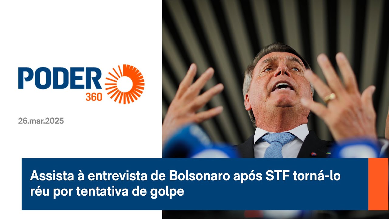 Assista à entrevista de Bolsonaro após STF torná-lo réu por tentativa de golpe