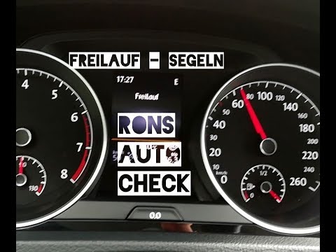 VW Golf 7 VII | Freilauf Segeln im Eco Modus Fahrprofil Spritverbrauch DSG Test