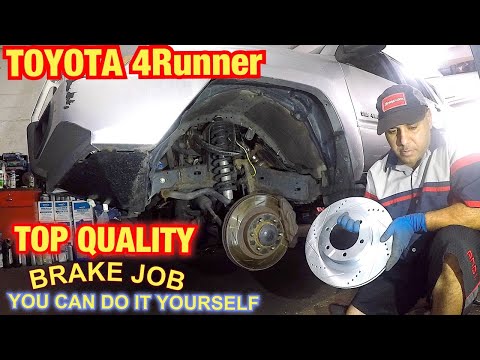 Toyota 4Runner front brakes and rotors replacement TOP QUALITY detailed Brake Job
