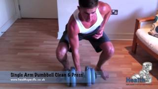 Single Arm Dumbbell Clean and Press exercise video thumbnail