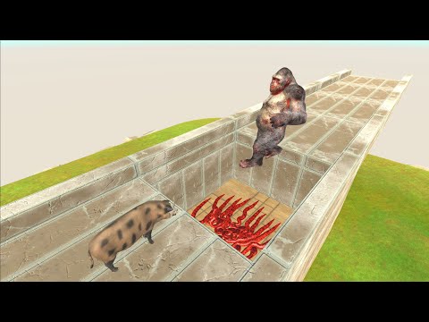All Mutant Primates Can Pass Titanoboa to eat pig - Animal Revolt Battle Simulator