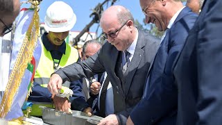 Le Premier Ministre pose  la première pierre du projet du dédoublement et de correction de l’itinéraire minier est de la voie ferrée