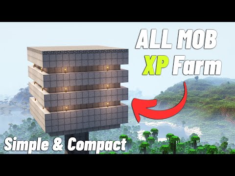 Minecraft: Mob XP Farm 1.20 Compact Design | 1520 Drop Per Hour