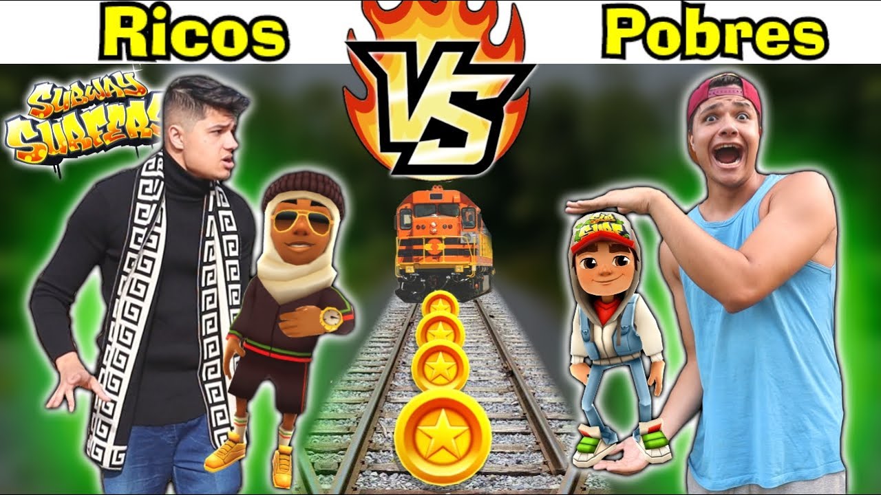 RICOS VS POBRES JOGANDO SUBWAY SURFERS NO CELULAR #13 - RECORDE MUNDIAL ??
