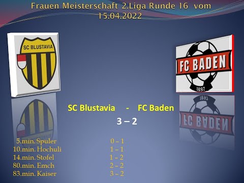 Frauen Meisterschaft 2.Liga SC Blustavia - FC Baden