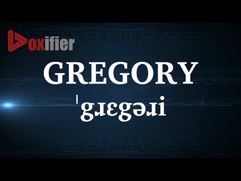 English Pronunciation of Gregory - Voxifier.com