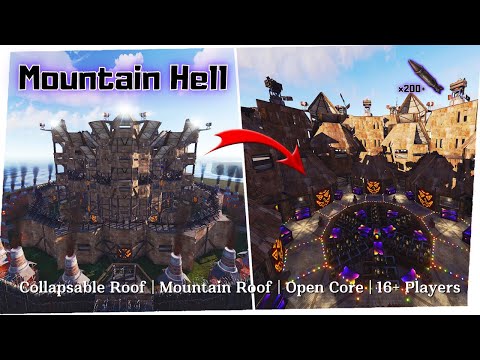 The Mountain Hell - Best Meta Clan Base in Rust? | Open Core + Collapsable Roof | Rust Base Showcase