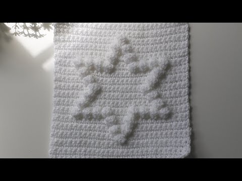 #crochet #easy#beginners, follow along #bobblestitch #star  square, 🌟