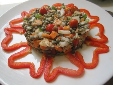 Ensalada de Lentejas con Atún y Verduras
