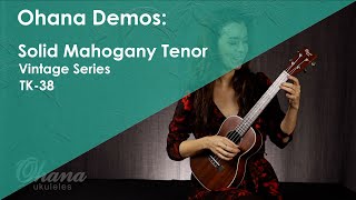 Video thumbnail for Ohana Demos: The TK-38 All Solid Mahogany  ft. Bernadette Plazola by Ohana Ukuleles (Official)
