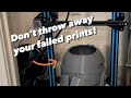 How to salvage a failed 3d printed helmet!