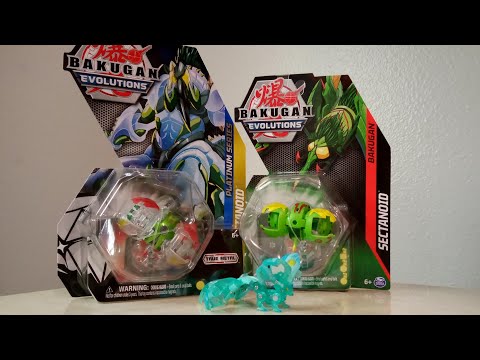 Bakugan Evolutions: Diamond Platinum Sectanoid + Core Sectanoid Double Unboxing & Review