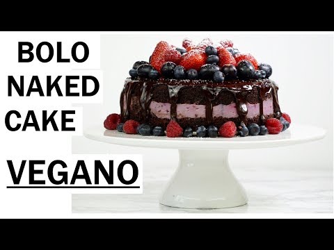 BOLO NAKED CAKE DE CHOCOLATE VEGANO