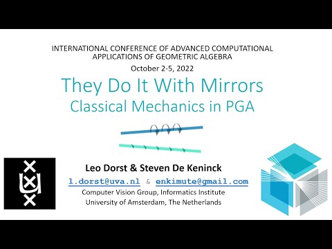 Leo Dorst @ UvA-GeoDL: Plane Based Geometric Algebra