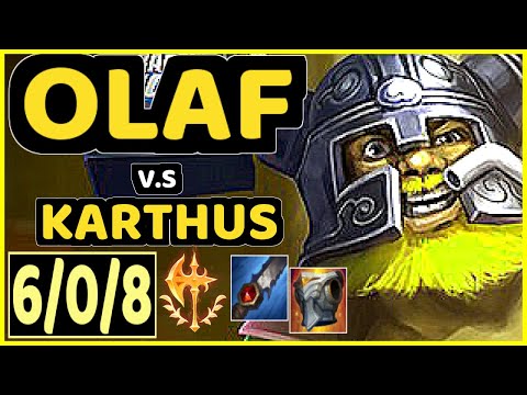 BROXAH (OLAF) vs KARTHUS - 6/0/8 KDA JUNGLE GAMEPLAY - EUW Ranked GRANDMASTER