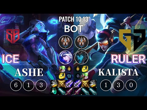 SB Ice Ashe vs GEN Ruler Kalista Bot - KR Patch 10.13