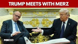 President Donald Trump meets with German Chancellor Friedrich Merz