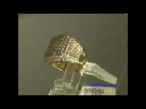 Joe Rodeo Men's 14K Yellow Gold Diamond Ring 7.61ct - IcedTime.com