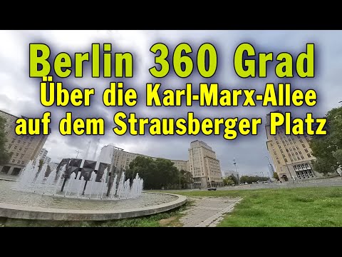 Berlin 360 Grad: Mit dem Fahrrad über die Karl-Marx-Allee auf dem Strausberger Platz