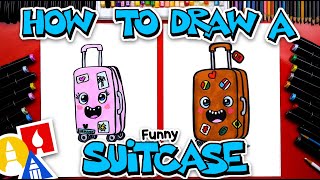 How To Draw A Funny Suitcase