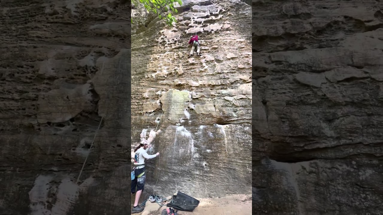 Gettin' Lucky in Kentucky 5.10b in Red River Gorge (TR due to torn ACL)