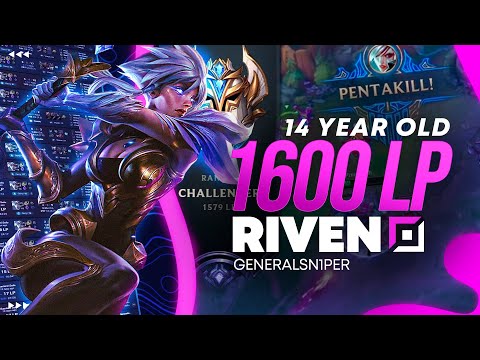 This 14-YEAR OLD Riven Main is DESTROYING NA Challenger (1600 LP INSANE Mechanics)