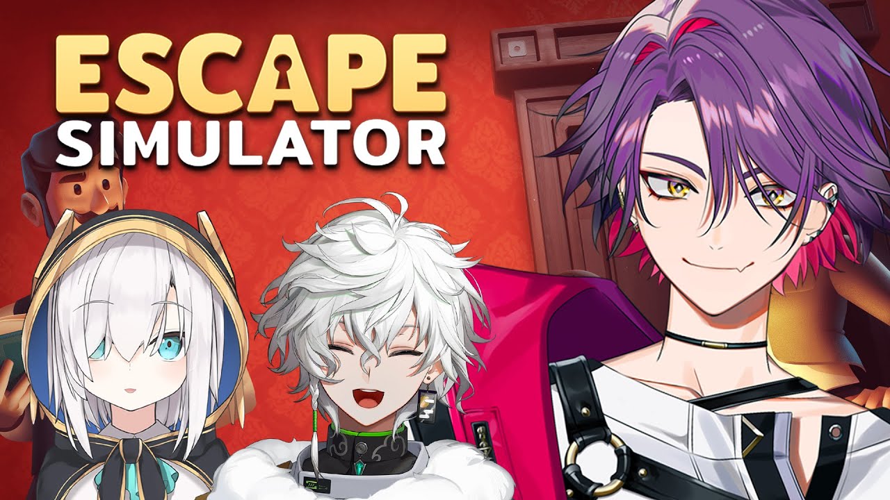 【Escape Simulator】陰…キャ??NO!頭脳派の3人衆で脱出 w/アルス3、カゲツ【渡会雲雀/にじさんじ】