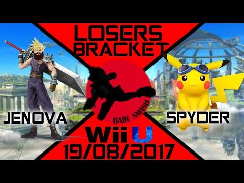 Bair Smash 16 Losers Round 2 - Jenova (Cloud) Vs. Spyder (Pikachu) - Smash Wii U