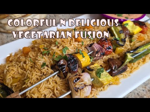 Fragrant Caribbean Coconut Rice with Summer Fresh Grilled Vegetables