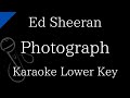 【Karaoke Instrumental】Photograph / Ed Sheeran【Lower Key】