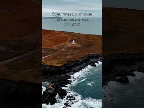 Straumnes Lighthouse. Straumnesviti, Fell, Iceland. #iceland#travel #lighthouse #djidrone #cinematic