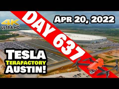 CONTINUED PROGRESS AT GIGA TEXAS! - Tesla Gigafactory Austin 4K  Day 637 - 4/20/22 - Tesla Texas