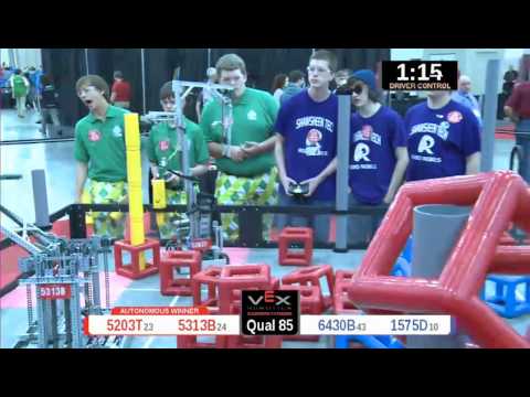 2015 VRC Engr Q85 - 5203T 5313B vs 6430B 1575D - 66 to 46 - VEX Worlds 2015 - Engineering Division